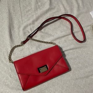 Kate spade - wallet crossbody in red leather.